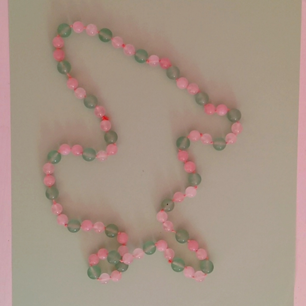 Rose quartz and aventurine necklace